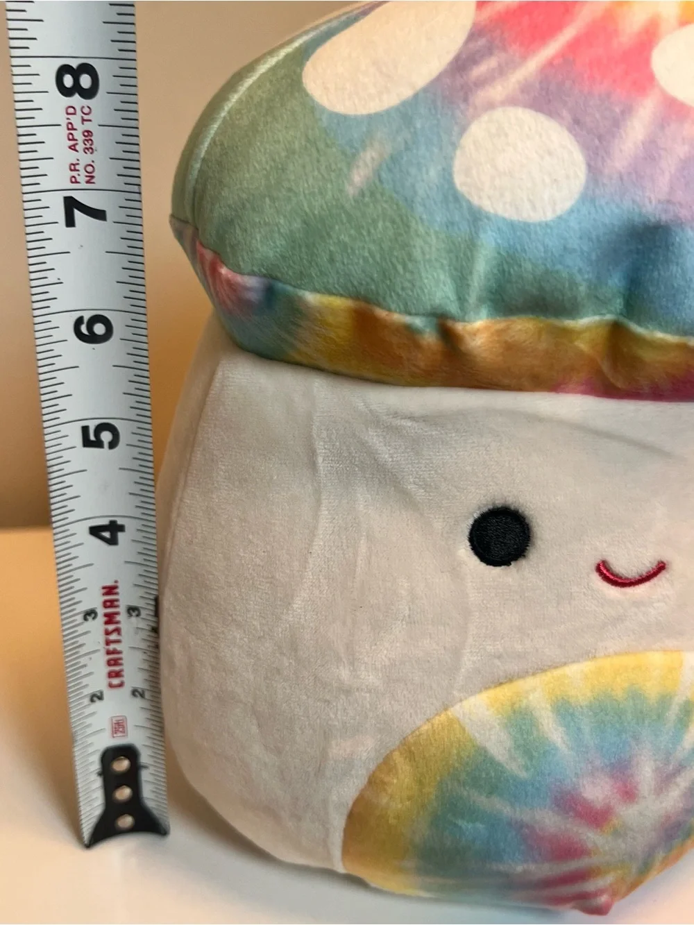 Kervena Rainbow Tie-Dye Mushroom Squishy Toy - Soft Kids Plush